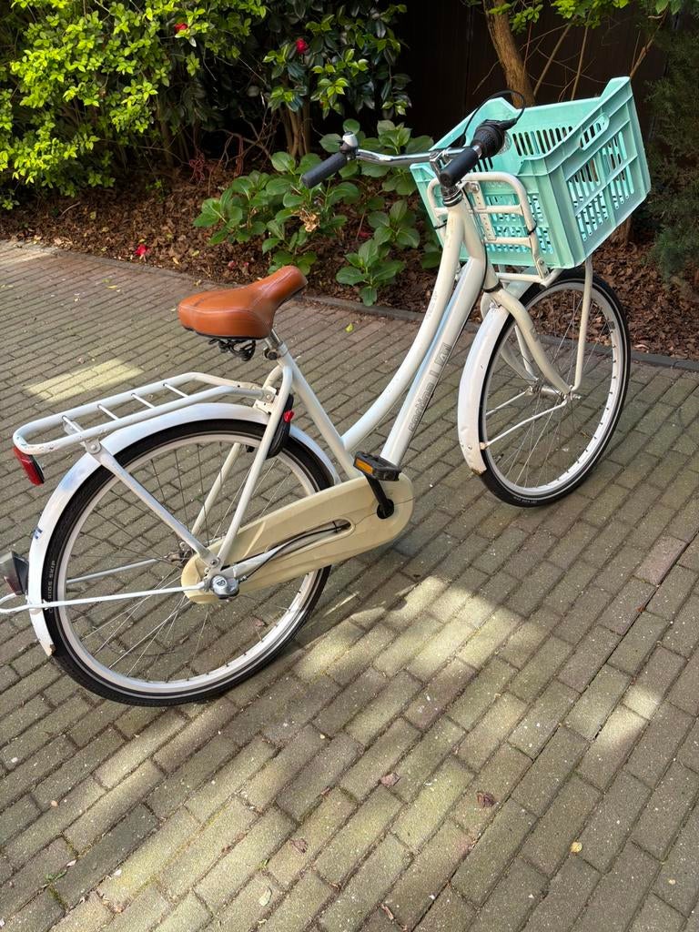 Cortina u4 Transporter 26 inch witte meisjesfiets, Fietsen en Brommers, Fietsen | Meisjes, Terugtraprem, Gebruikt, Versnellingen