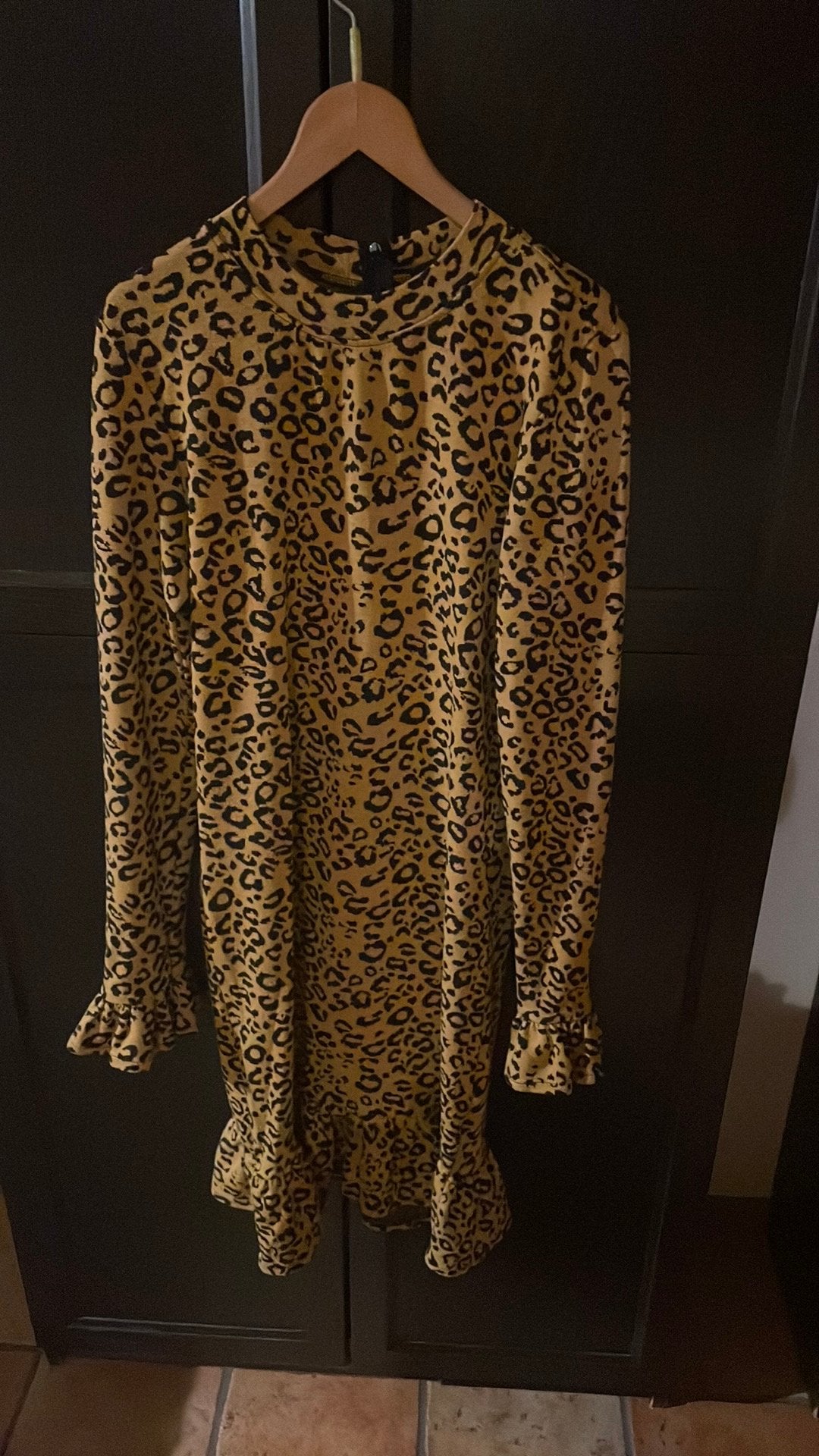 Gele jurk panterprint, Kinderen en Baby's, Ophalen of Verzenden, Zo goed als nieuw, Meisje, Jurk of Rok