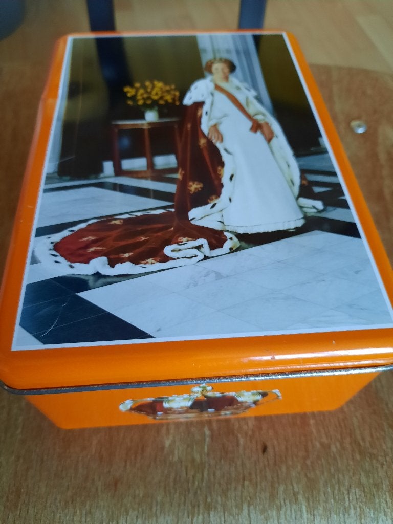 blik koningin Beatrix, gebruikt, Verzamelen, Ophalen of Verzenden, Gebruikt, Overige