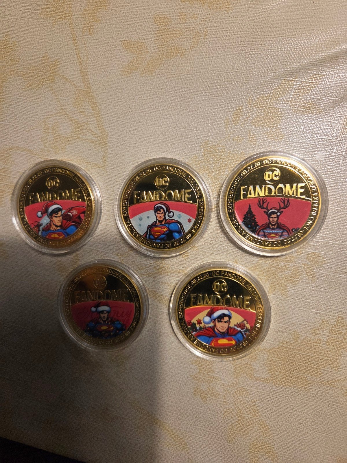 DC Fandome Superman Kerstmunten Collectie (5 stuks), Ophalen of Verzenden, Nieuw
