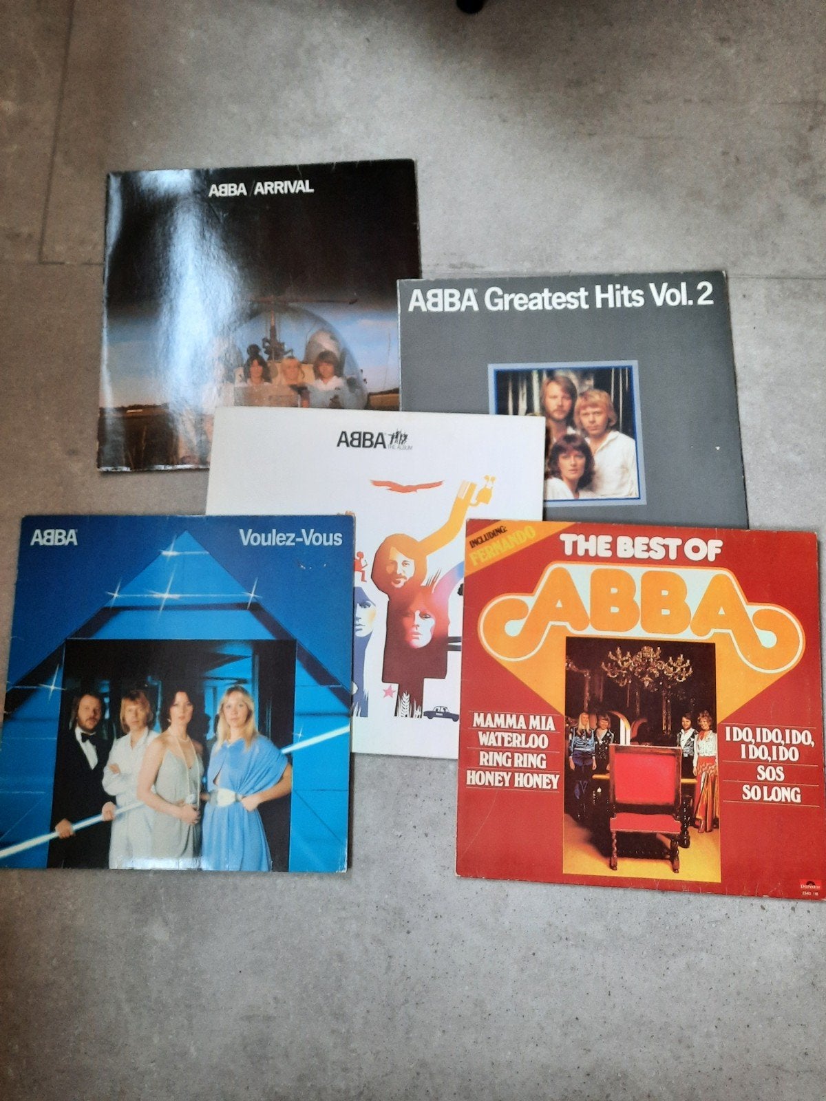 Vinyl plaat 5x ABBA Origineel Jaren 70  4x met poster/inner, Ophalen, Gebruikt