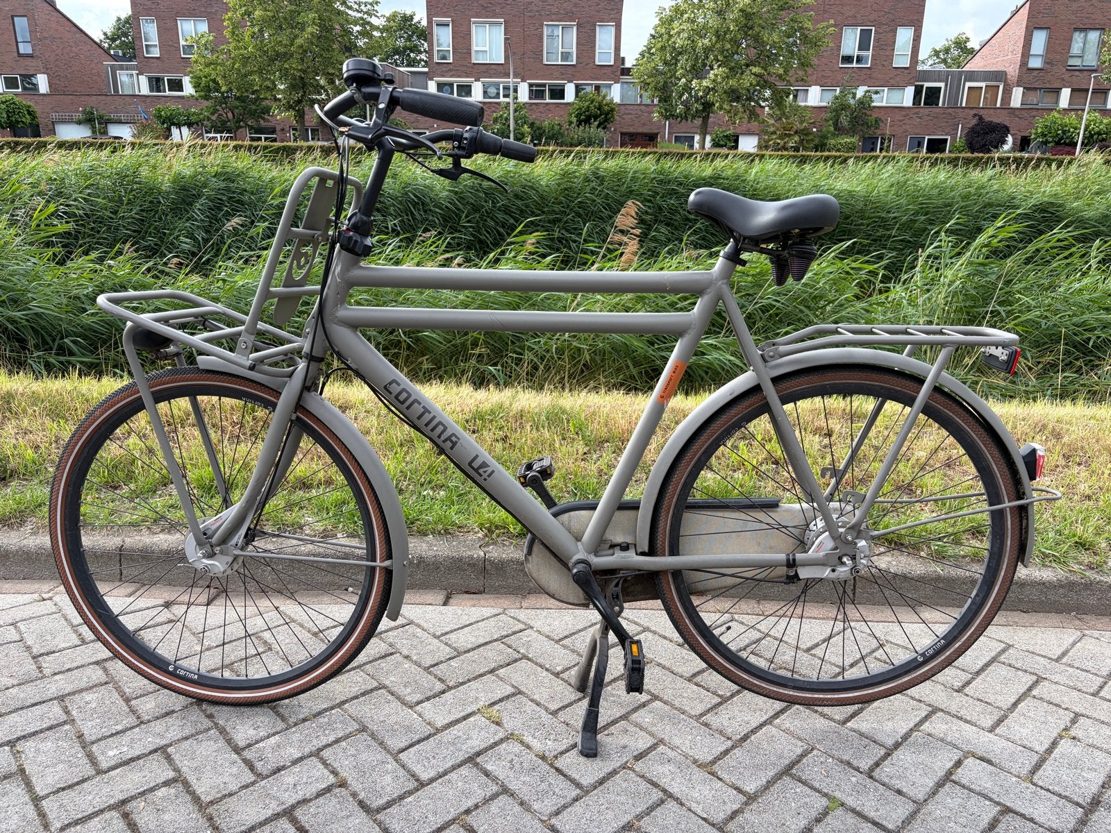 Cortina U4 transportfiets heren 28 Inch Quarz Grey Matt 7V, Velgrem, Versnellingen, Zo goed als nieuw, 65 cm of meer