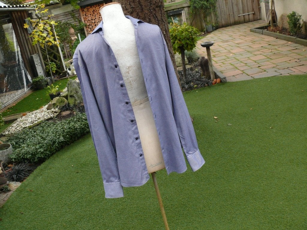 Cavallaro Napoli overhemd blouse maat M als nieuw, Kleding | Heren, Ophalen of Verzenden, Zo goed als nieuw, Blauw, Halswijdte 39/40 (M)