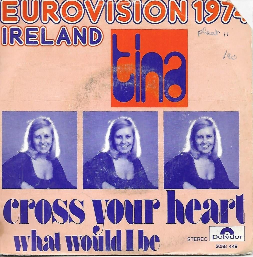 Tina - Cross your heart (eurovision 1974), Gebruikt, 7 inch, Single, Ophalen of Verzenden