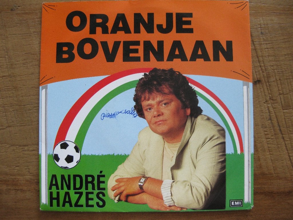 Vinyl single Andre Hazes   "Oranje bovenaan", Ophalen of Verzenden, Gebruikt, Nederlandstalig