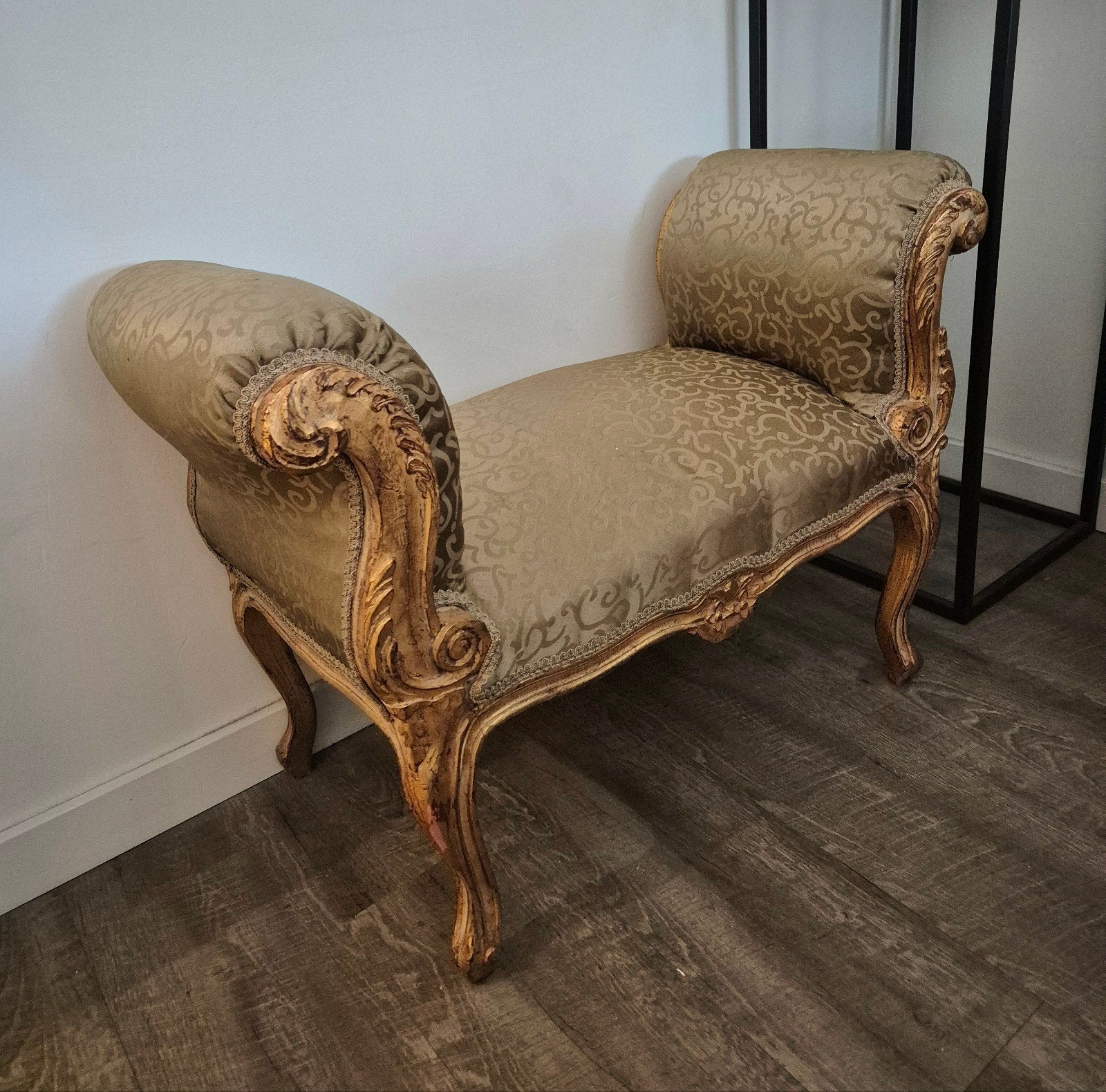 Luxe gouden bankje in barokstijl, Ophalen