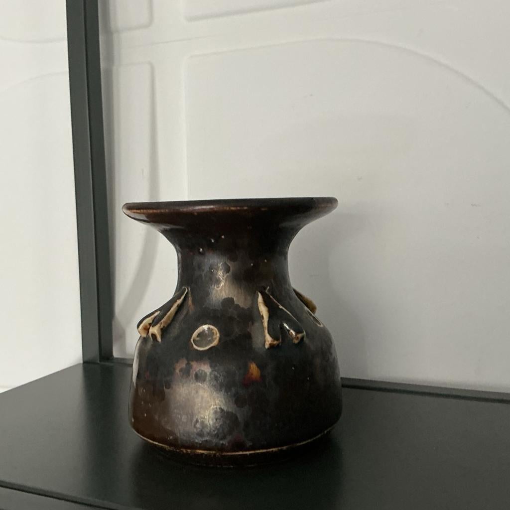 Unieke handgemaakte keramische vaas, gesigneerd, Antiek en Kunst, Antiek | Keramiek en Aardewerk, Ophalen of Verzenden