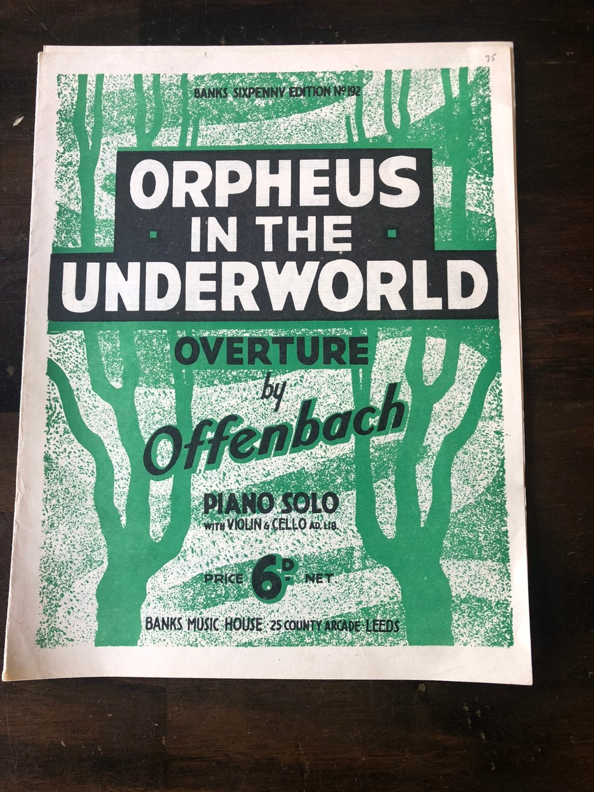 Bladmuziek van Orpheus in The Untherworld van Offenbach, Muziek en Instrumenten, Bladmuziek, Klassiek, Ophalen of Verzenden, Zo goed als nieuw