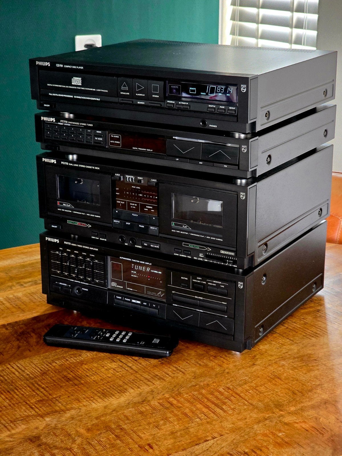 Philips Vintage Stereo Set (FA773/FC772/CD781/FT772), Audio, Tv en Foto, Stereo-sets, Philips, Gebruikt, Ophalen of Verzenden