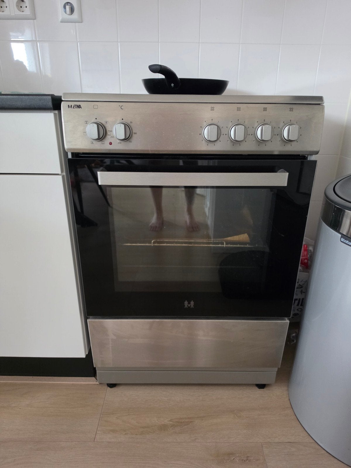 Etna Fornuis met inductie Kookplaat en Perilex, Witgoed en Apparatuur, Ophalen, Gebruikt, 4 kookzones, Inductie