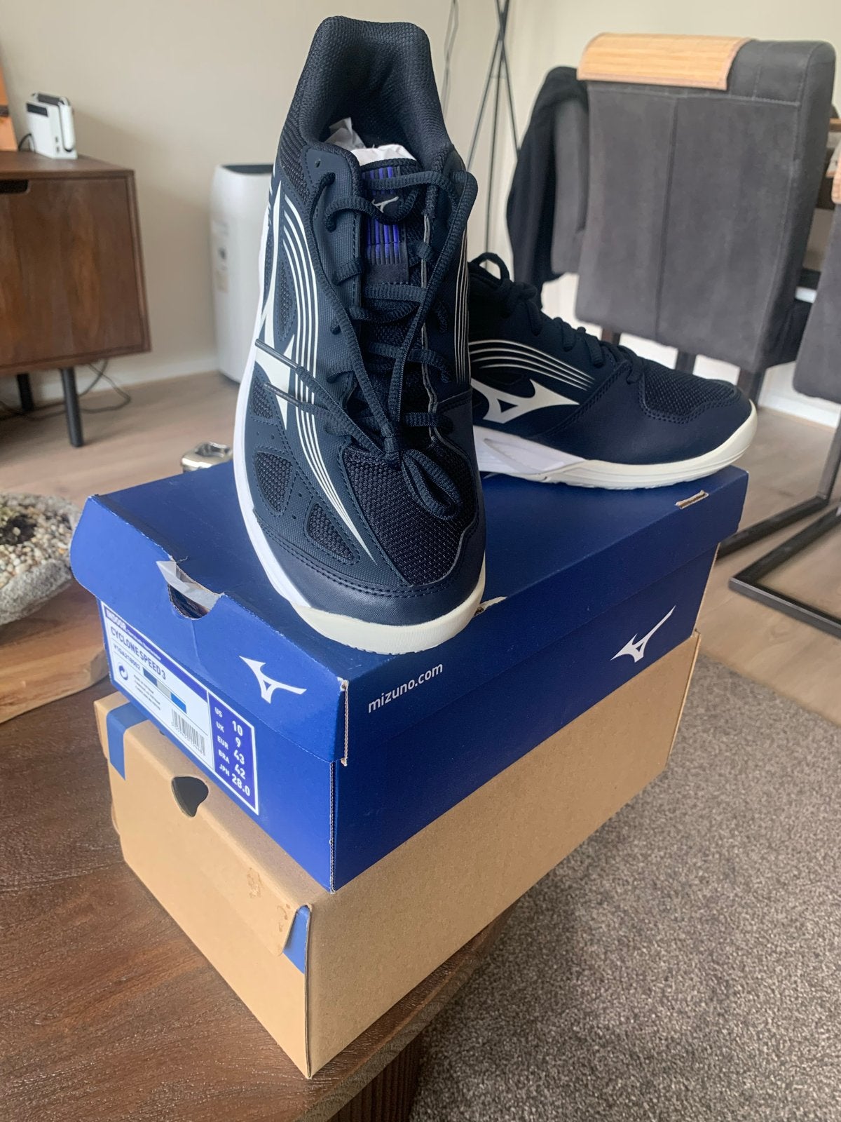Mizuno Cyclone Speed 3 Indoor Sportschoenen - Maat 43, Kleding | Heren, Schoenen, Verzenden, Nieuw, Blauw, Overige typen