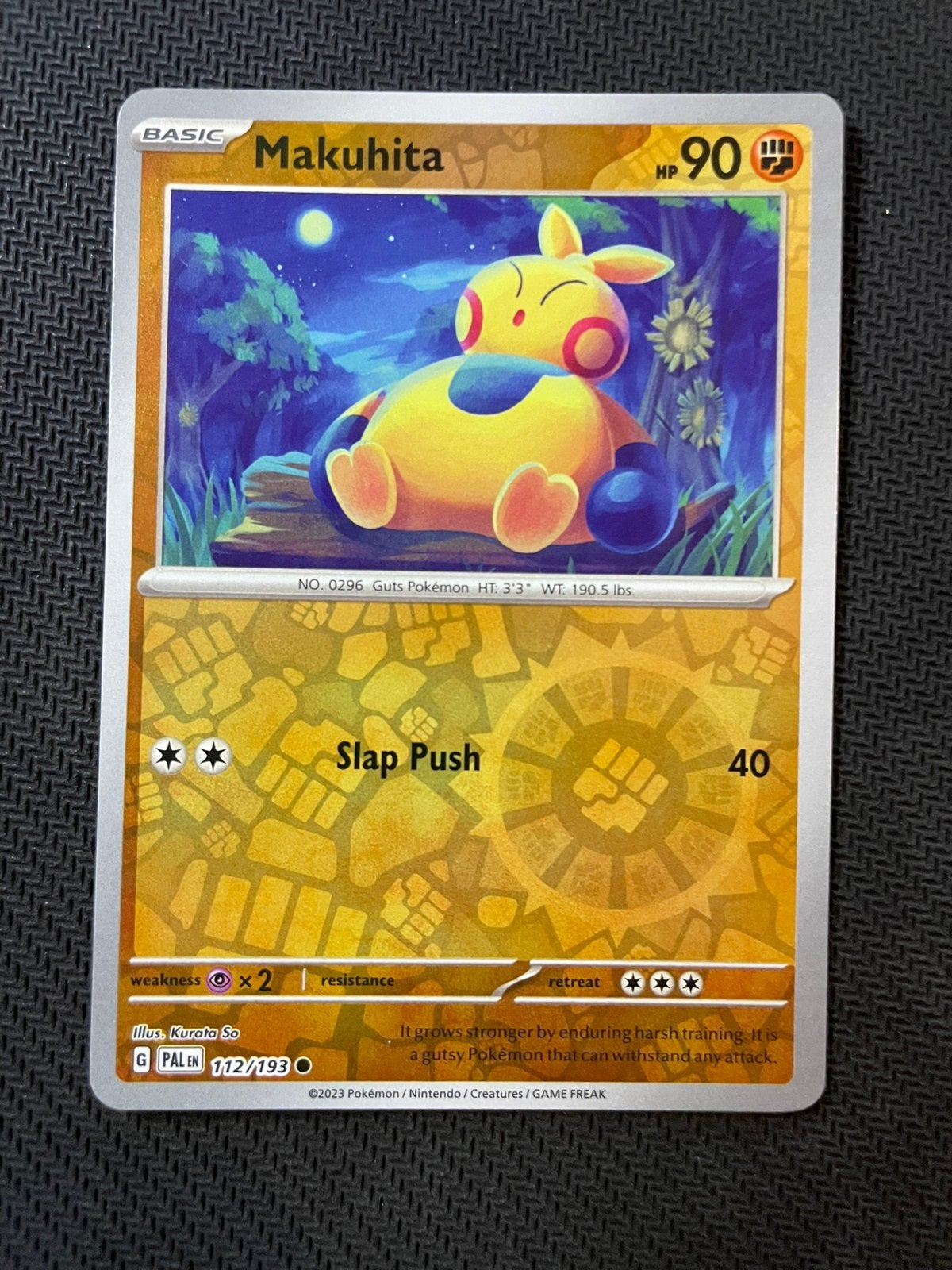 Makuhita 112/193 Reverse Holo Paldea Evolved Packfresh, Ophalen of Verzenden, Zo goed als nieuw