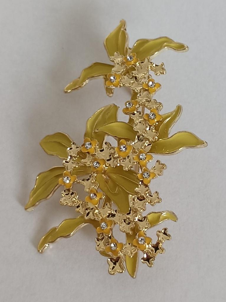 Bloem broche, Overige materialen, 4 tot 7 cm, Overige kleuren, Nieuw