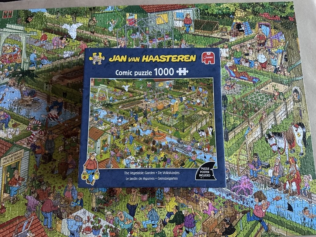 puzzel de volkstuintjes, Ophalen of Verzenden, 500 t/m 1500 stukjes, Zo goed als nieuw, Legpuzzel