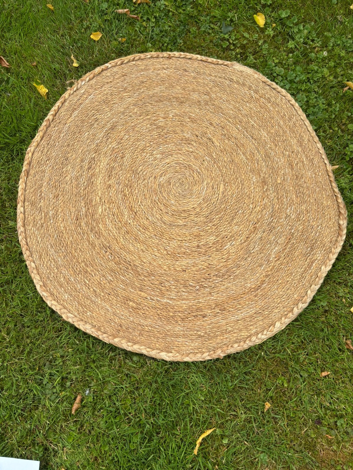Ronde vloerkleed sierkleed 77cm ronde nu 10 euro vaste prijs, Riet, 50 tot 100 cm, Bruin, Rond