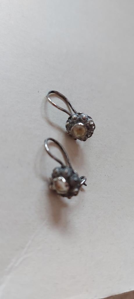 Oorbellen Zeeuwse Knoop, Sieraden, Tassen en Uiterlijk, Antieke sieraden, Ophalen of Verzenden, Zilver, Oorbellen