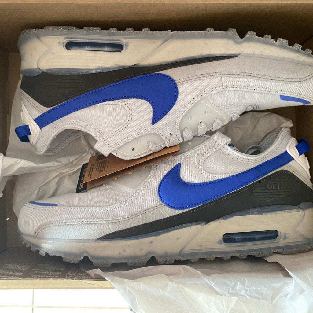 Nike Air Max Terra 90 Pure Platinum Hyper Royal 43 (Nieuw), Blauw, Nieuw, Ophalen of Verzenden, Sneakers of Gympen