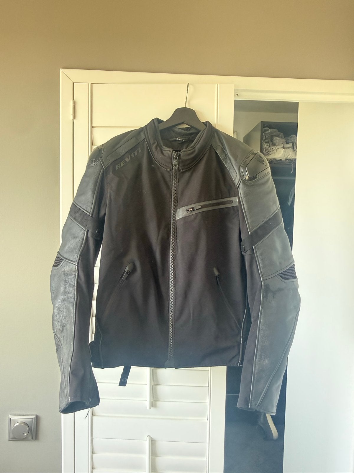 Rev'it Target H2O Jas (M) en Vertex GT Broek (48) Leer, Motoren, Kleding | Motorkleding, Ophalen, Tweedehands, Heren, Jas | leer