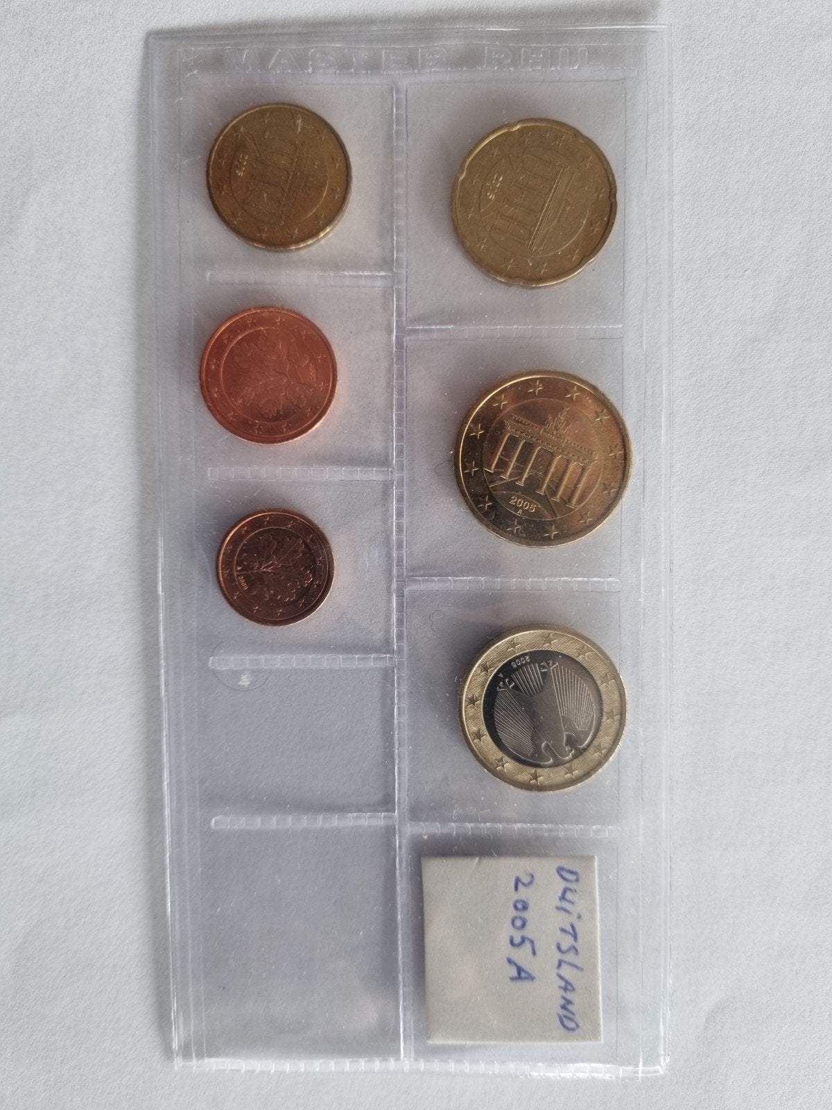 6 Euromunten Duitsland 2005 A - Complete Set, Ophalen of Verzenden, Duitsland, Overige waardes, Setje