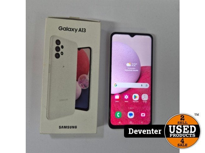 Samsung Galaxy A13 32GB in doos Android 13, Samsung, Zo goed als nieuw, Support@Samsung.com, 129, Samsung-ro, Yeongtong-gu
Suwon-si, Gyeonggi-do 16677
South Korea