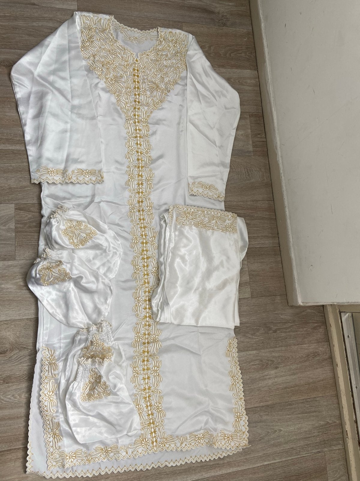 Nieuw Marokkaanse witte Henna Jurk, Maat 38/40 (M), Wit, Ophalen of Verzenden, Zo goed als nieuw