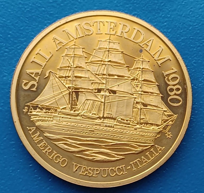 Historiepenning Sail Amsterdam - 1980, Verzenden, Overige materialen, Nederland
