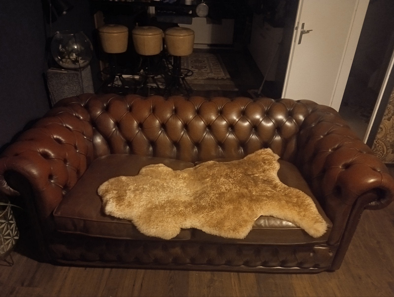 2 original chesterfield original brown, Ophalen, 75 tot 100 cm
