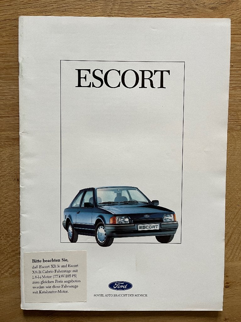 Autofolder/Brochure Ford Escort 1988, Verzenden, Nieuw, Ford