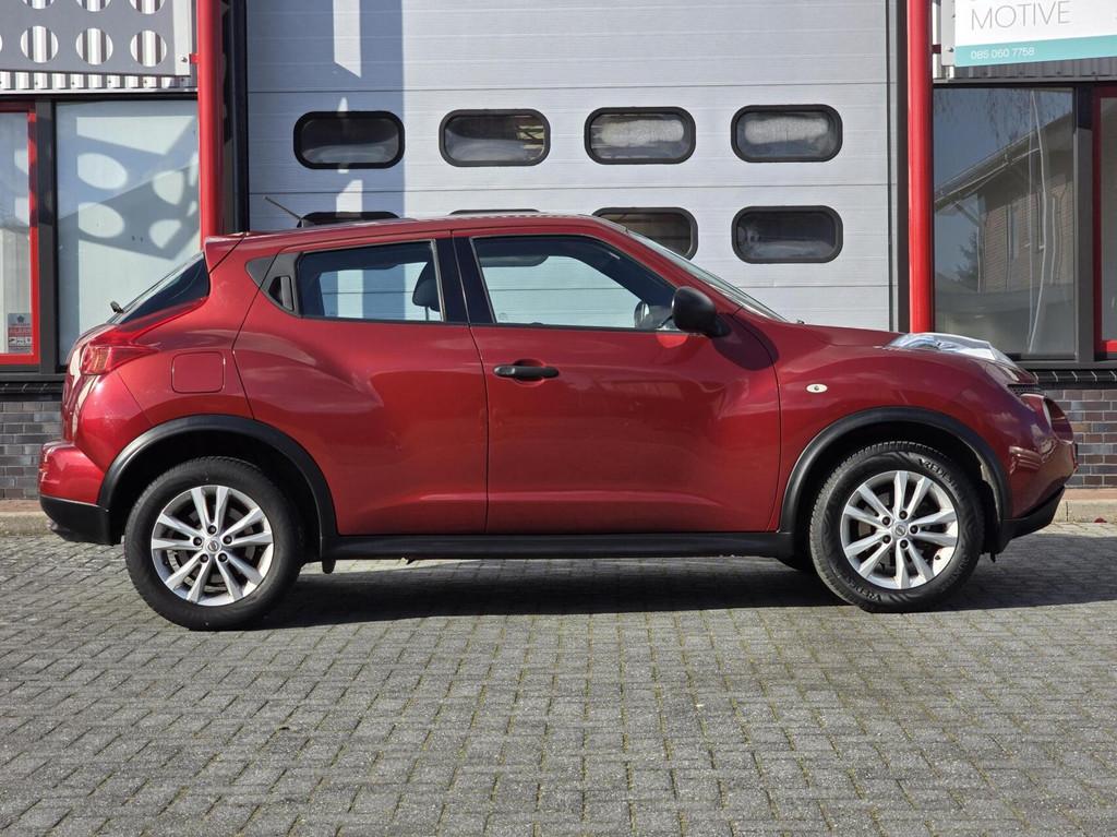 Nissan Juke 1.6 Visia Airco/Trekhaak/Lange APK/LMV, Auto's, Euro 5, Stof, Zwart, Met garantie (alle)