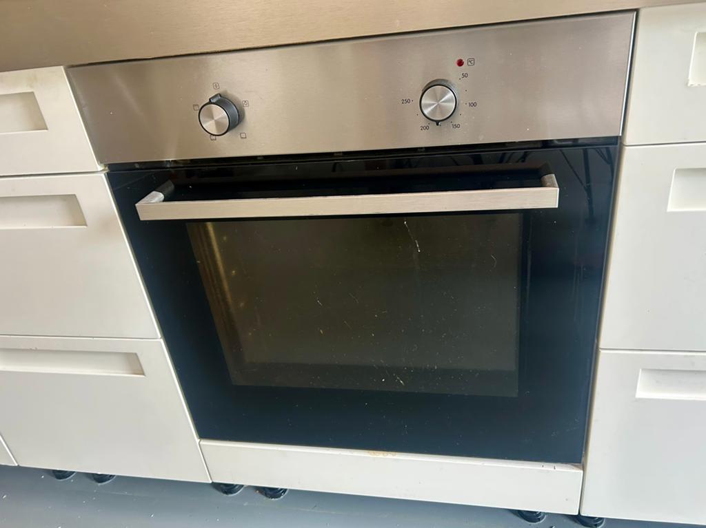 IKEA Görlig inbouw oven RVS/zwart — goede staat, Ophalen, Gebruikt, Heteluchtoven, Inbouw