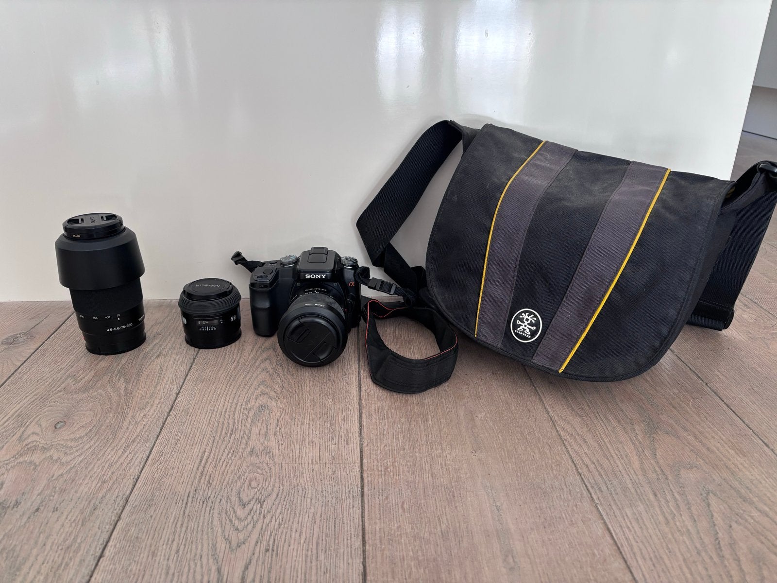 Sony Alpha 100 Spiegelreflexcamera met 3 lenzen, Ophalen, Gebruikt, Spiegelreflex, Sony