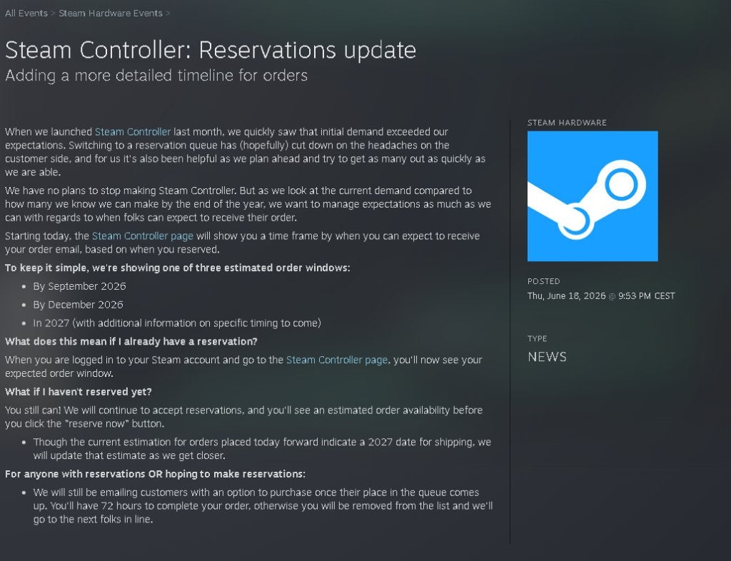 Steam Controller Gampad 2026 (Lees beschrijving helemaal), Ophalen of Verzenden, Nieuw