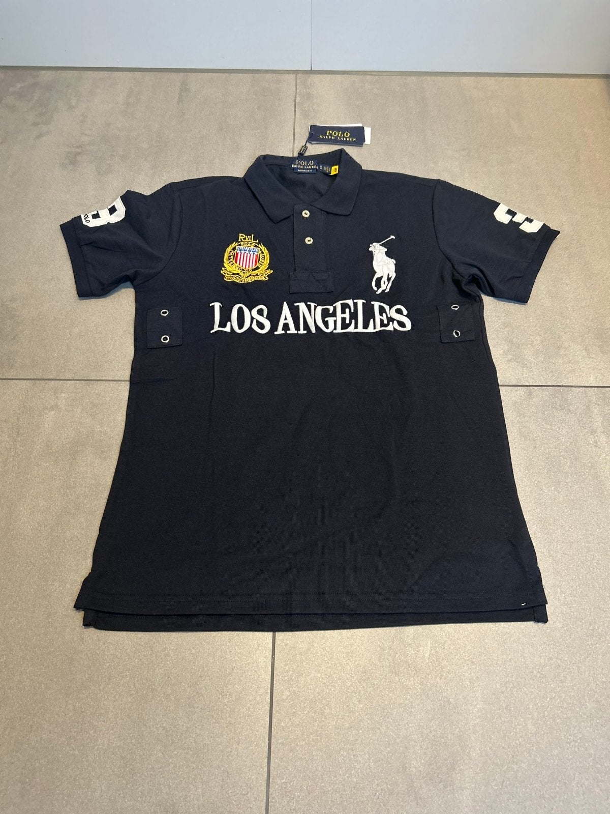 Retro Polo Ralph Lauren - Los Angeles, Kleding | Heren, Polo's, Ophalen of Verzenden, Nieuw, Maat 52/54 (L), Zwart
