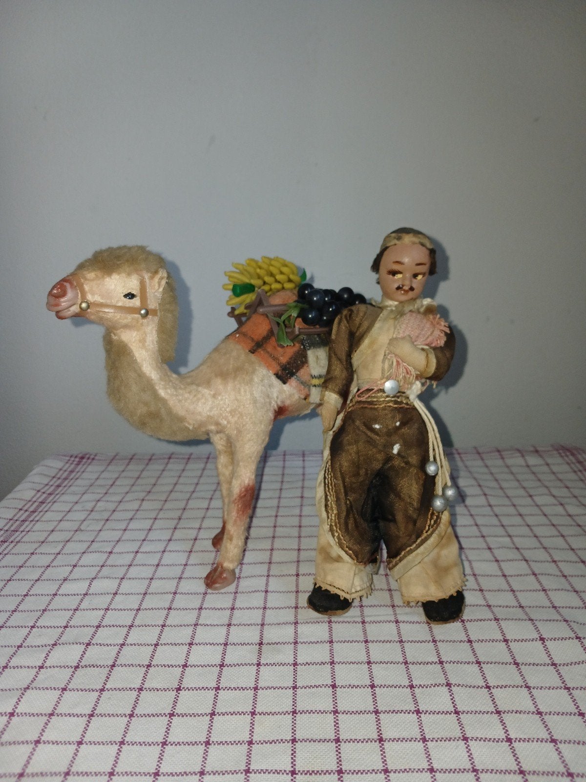 Vintage Kameel en Arabische Man Figuur - Decoratief, Ophalen of Verzenden