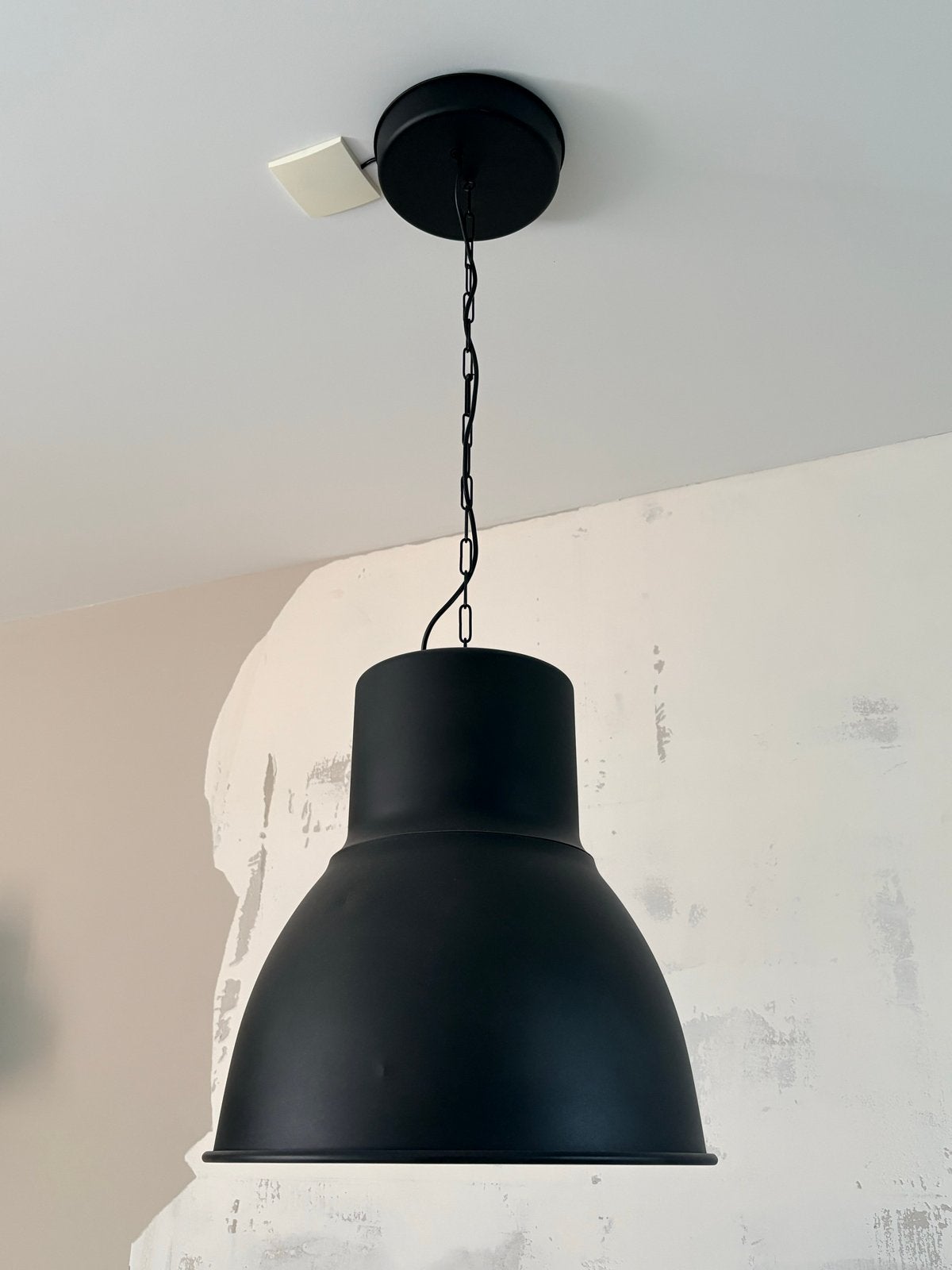 IKEA Hektar Plafondlamp - Mat Zwart - Ø47cm, Ophalen, Gebruikt, Metaal