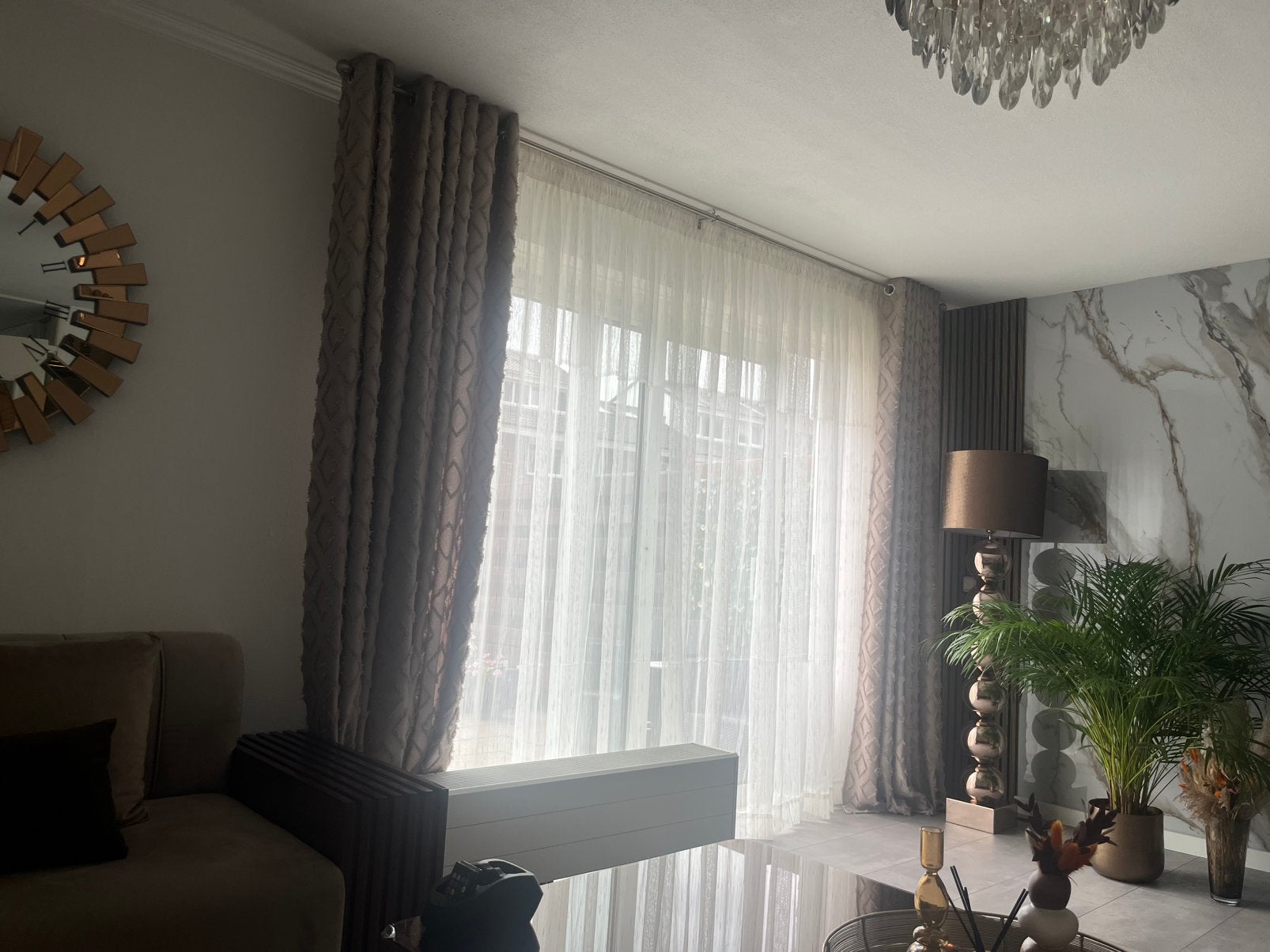 nieuwe vitrage te koop, Huis en Inrichting, Stoffering | Gordijnen en Lamellen, Beige, Nieuw, Vitrage, Overige materialen
