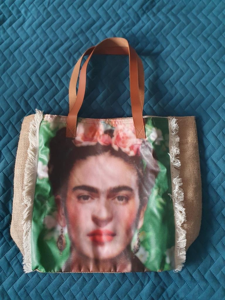 Frida Kahlo strandtas - Stijlvol en ruim, Ophalen of Verzenden, Nieuw, Shopper