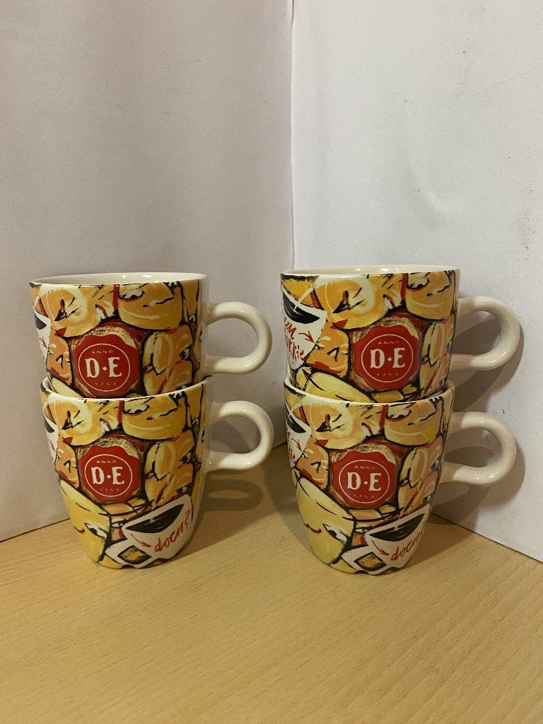 4 Douwe Egberts Selwyn Senatori koffie mok kopjes Royal Raja, Huis en Inrichting, Keuken | Servies, Ophalen of Verzenden, Zo goed als nieuw
