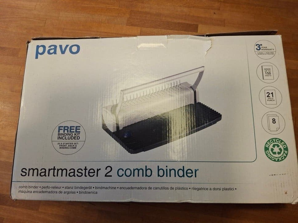 Pavo Smartmaster 2 combibindmachine met bindruggen, Diversen, Ophalen of Verzenden, Zo goed als nieuw