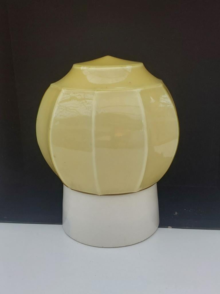 BLOEM VORM BOLLAMP JAREN 30 GISO GLAZEN LAMP SFEERLICHT DECO, Ophalen of Verzenden
