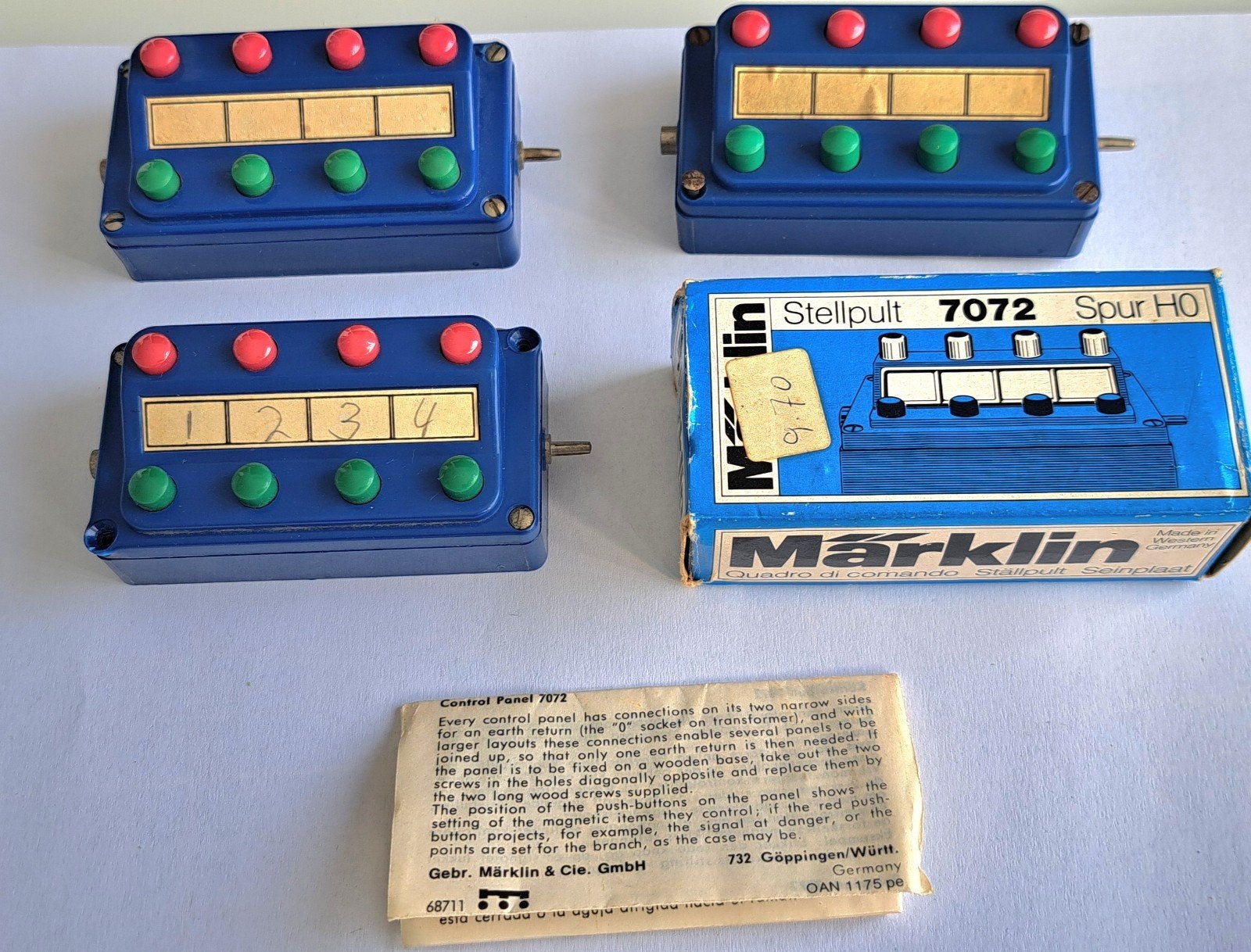 Marklin 7072 schakelaars 3x, Hobby en Vrije tijd, Modeltreinen | H0, Ophalen of Verzenden, Wisselstroom, Rails, Märklin