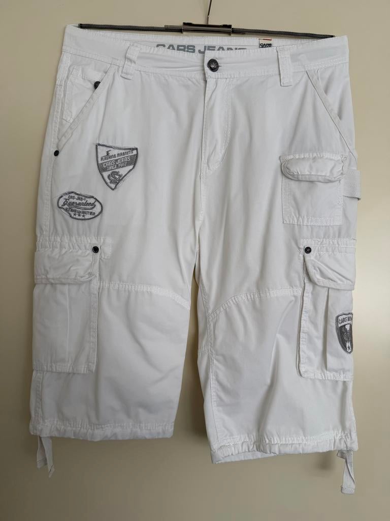 Cars Jeans Witte Cargo Korte Broek Maat L, Ophalen of Verzenden, Zo goed als nieuw, Maat 52/54 (L), Wit