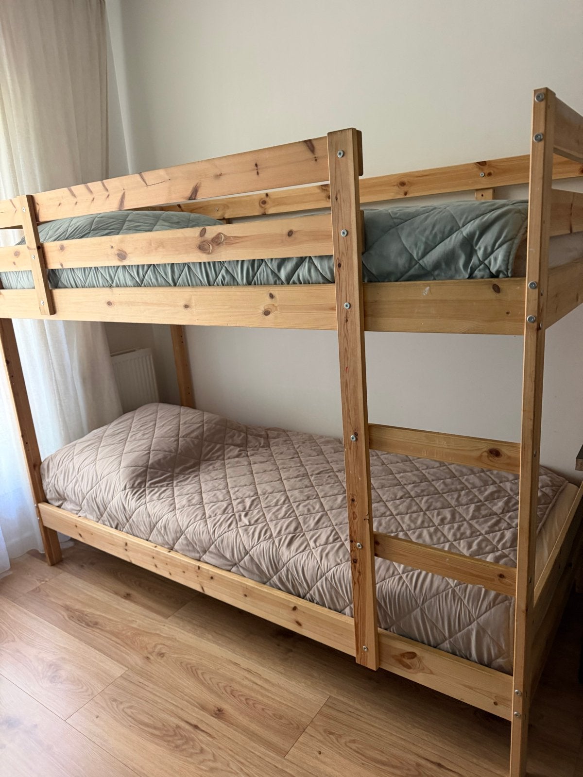 Stevig Ikea houten stapelbed, Ophalen, Gebruikt, Stapelbed