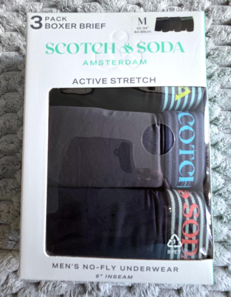 Maat M - Scotch & Soda Boxershorts 3-Pack Zwart, Kleding | Heren, Ondergoed, Ophalen, Zwart, Scotch & Soda, Boxer