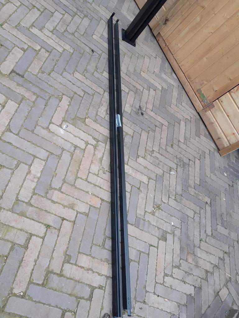Aluminium Boven- en Onderprofiel PuraFence - Zwart, Minder dan 3 meter, Ophalen of Verzenden, Minder dan 1 meter, Nieuw