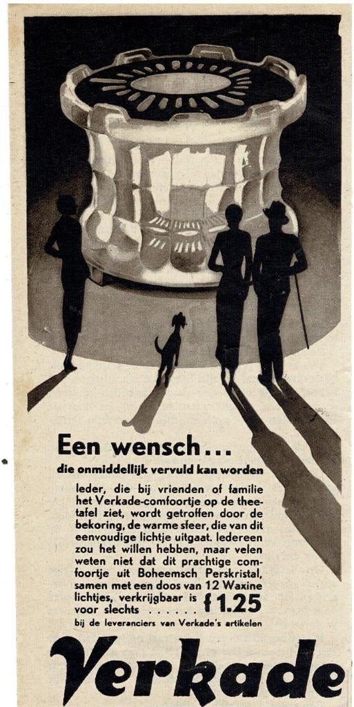 Een wensch die onmiddelijk vervuld kan worden VERKADE WAXINE, Verzamelen, Merken en Reclamevoorwerpen, Verzenden, Zo goed als nieuw