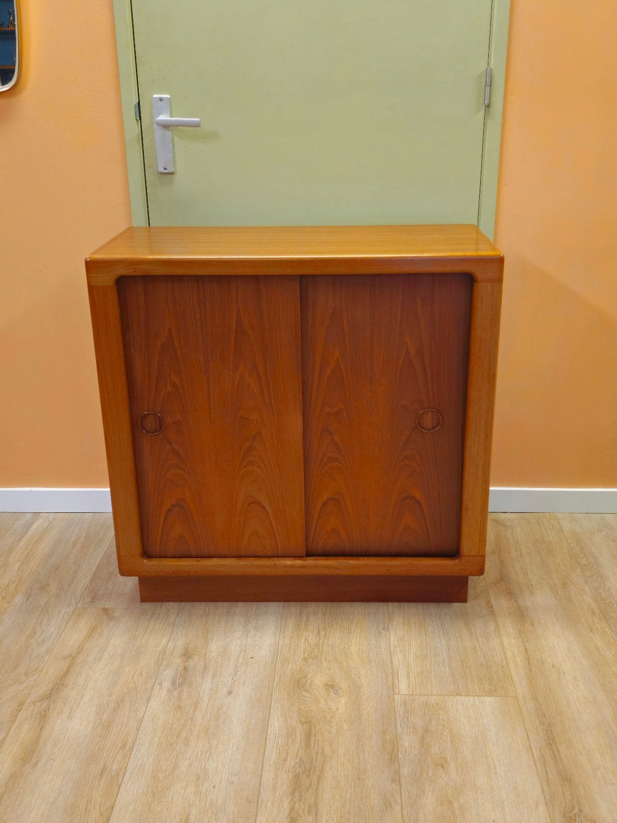 Silkeborg Deense Schuifdeurkast Kast Kastje Vintage, Ophalen, Silkeborg, Teakhout, 25 tot 50 cm