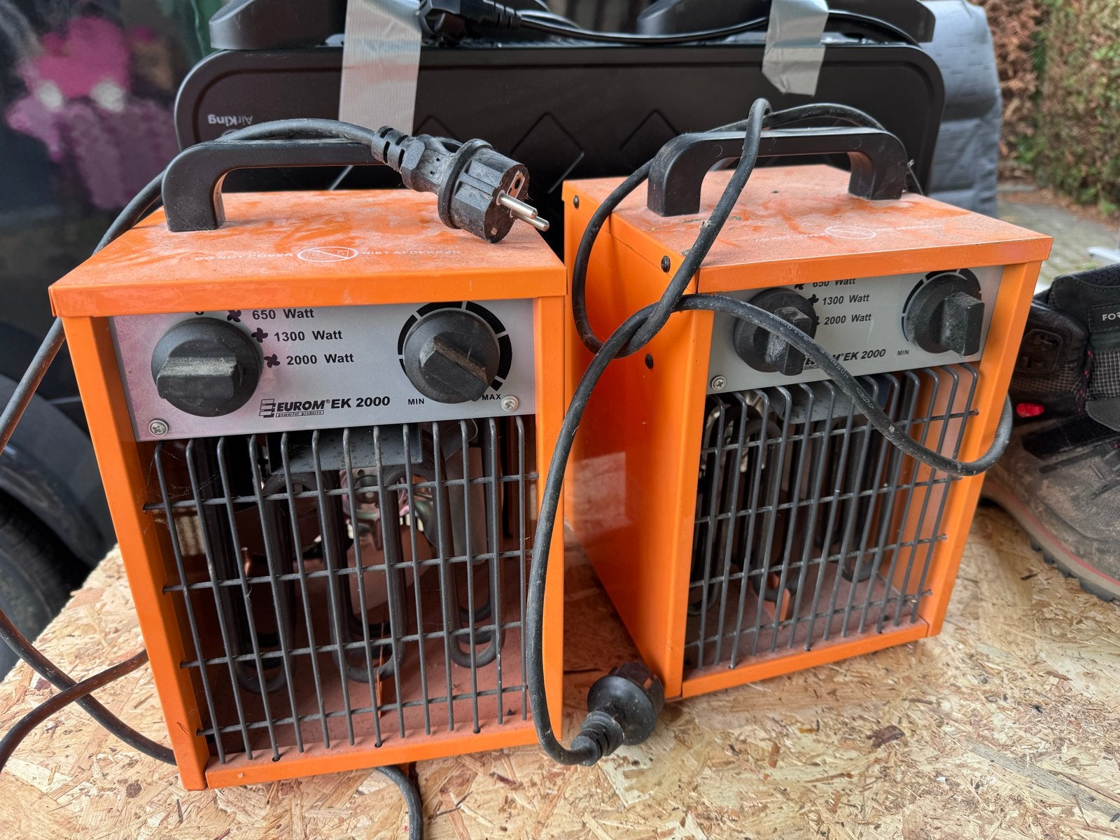 2x Eurom EK 2000 elektrische kachel 2000W, Ophalen, Gebruikt, Minder dan 30 cm, Kachel