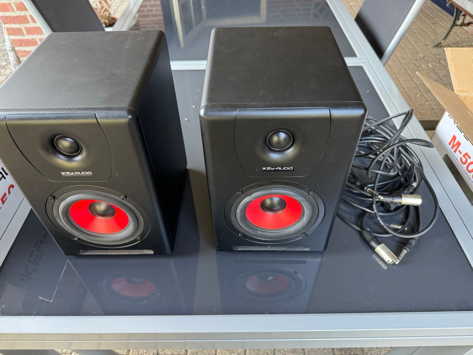 2x iKey-Audio M-505 v2 Studio Monitor Speakers, Overige merken, Studiomonitor, Inclusief kabels, Ophalen of Verzenden