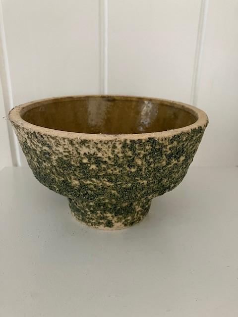 berkenbast bloempot vintage, Rond, Ophalen of Verzenden, Zo goed als nieuw, Aardewerk